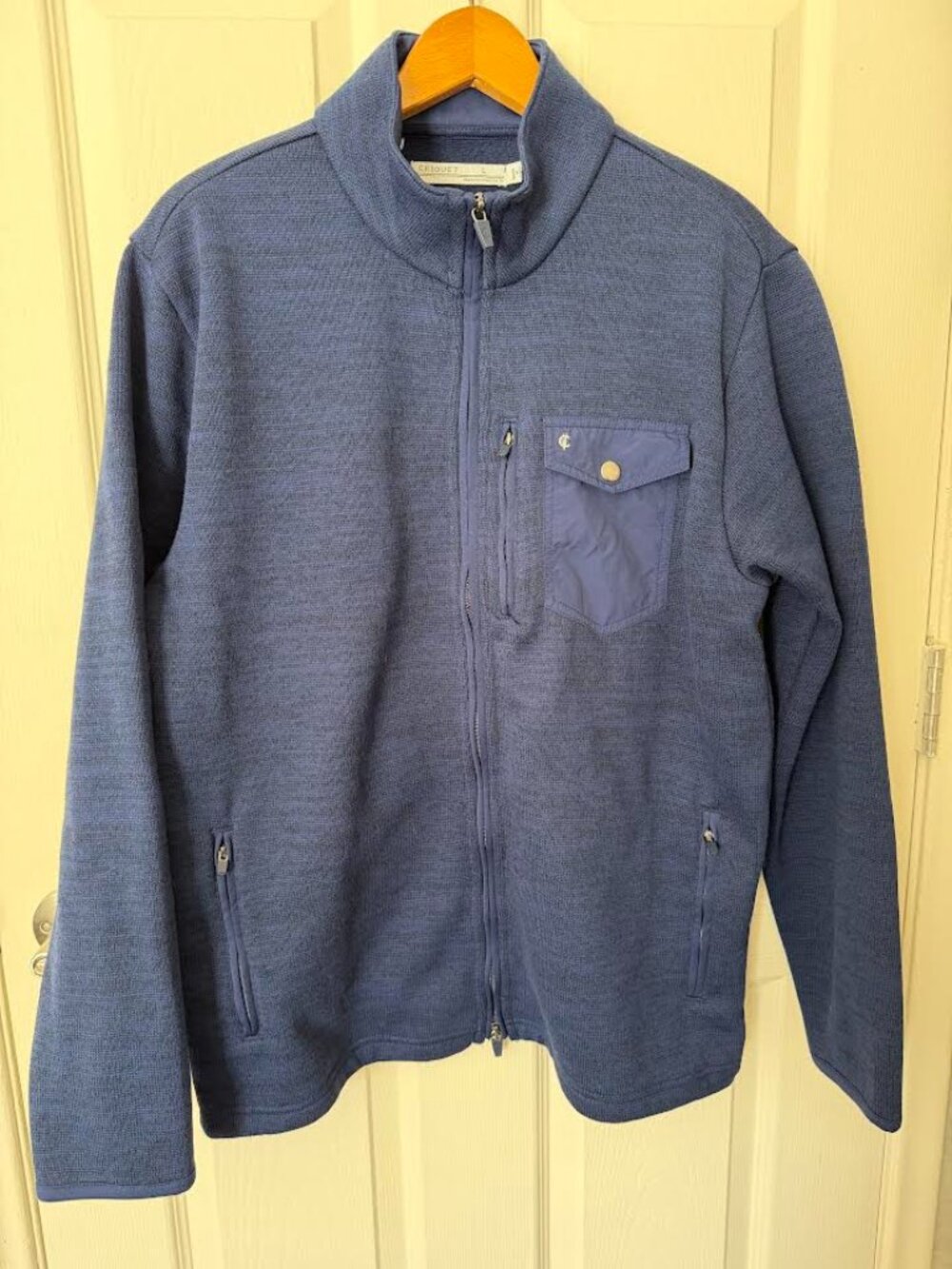 Criquet Zip-Up Fleece Jacket Navy Large